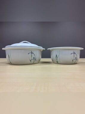 Corelle CorningWare Coordinates Stoneware Shadow Iris Casserole Set RARE